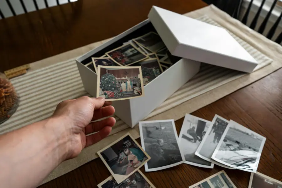 Box of old photos