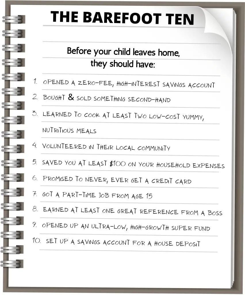 Barefoot Investor for Families - The Barefoot Ten