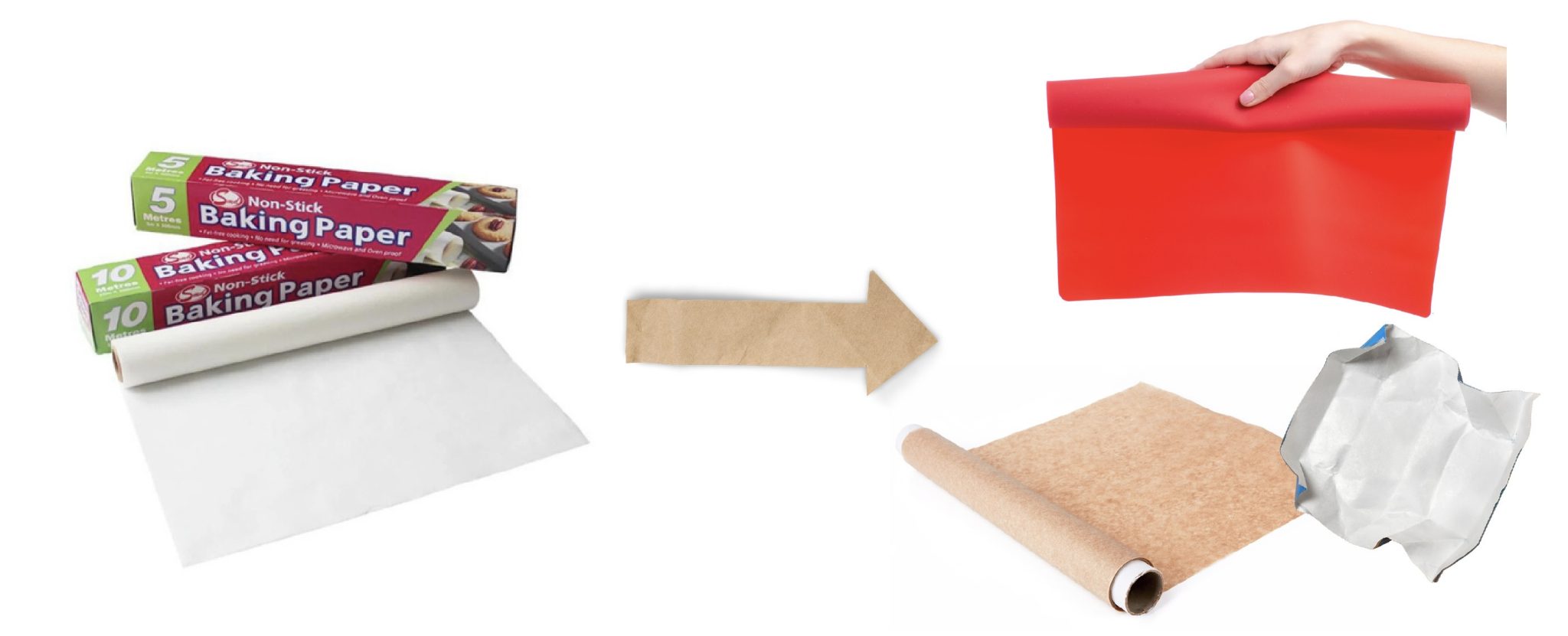 Zero Waste Baking Swaps - silicone baking mat, compostable paper