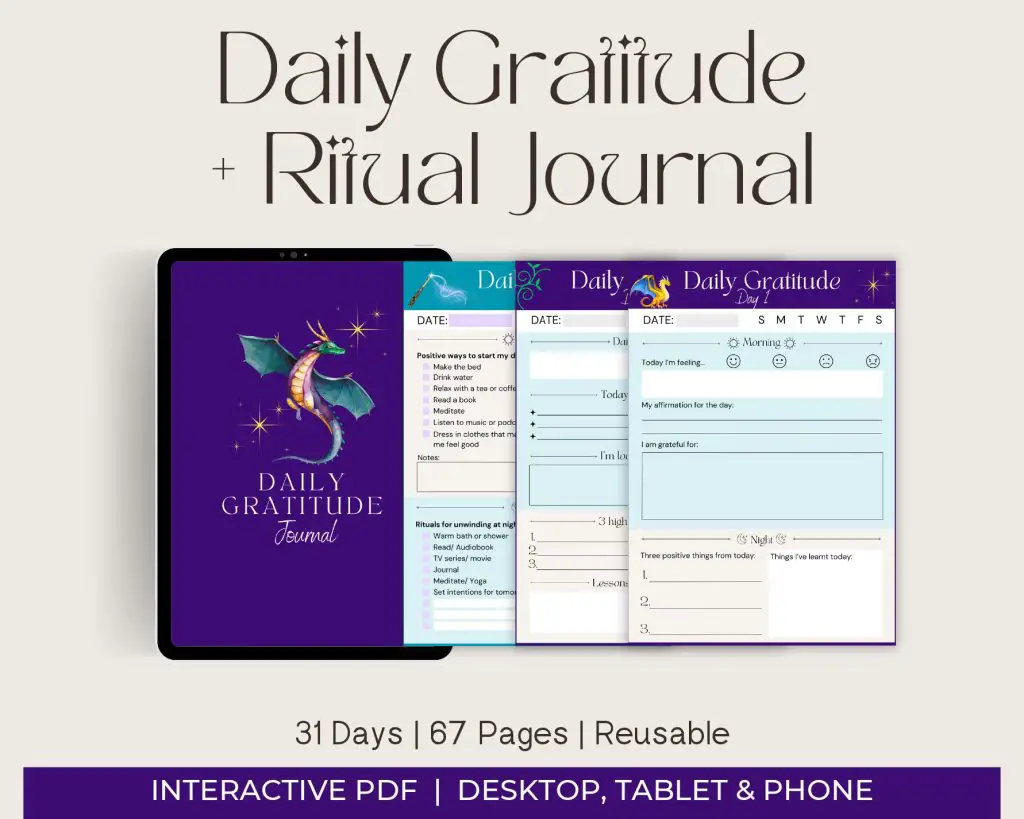 Fantasy Daily Gratitude & Ritual Journal (Digital)