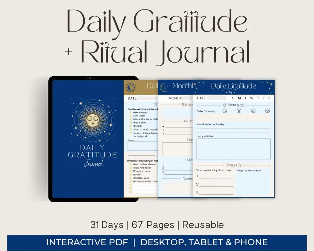 Celestial Daily Gratitude & Ritual Journal (Digital)