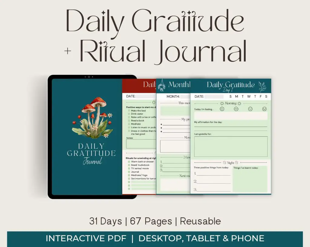 Nature Daily Gratitude & Ritual Journal (Digital)