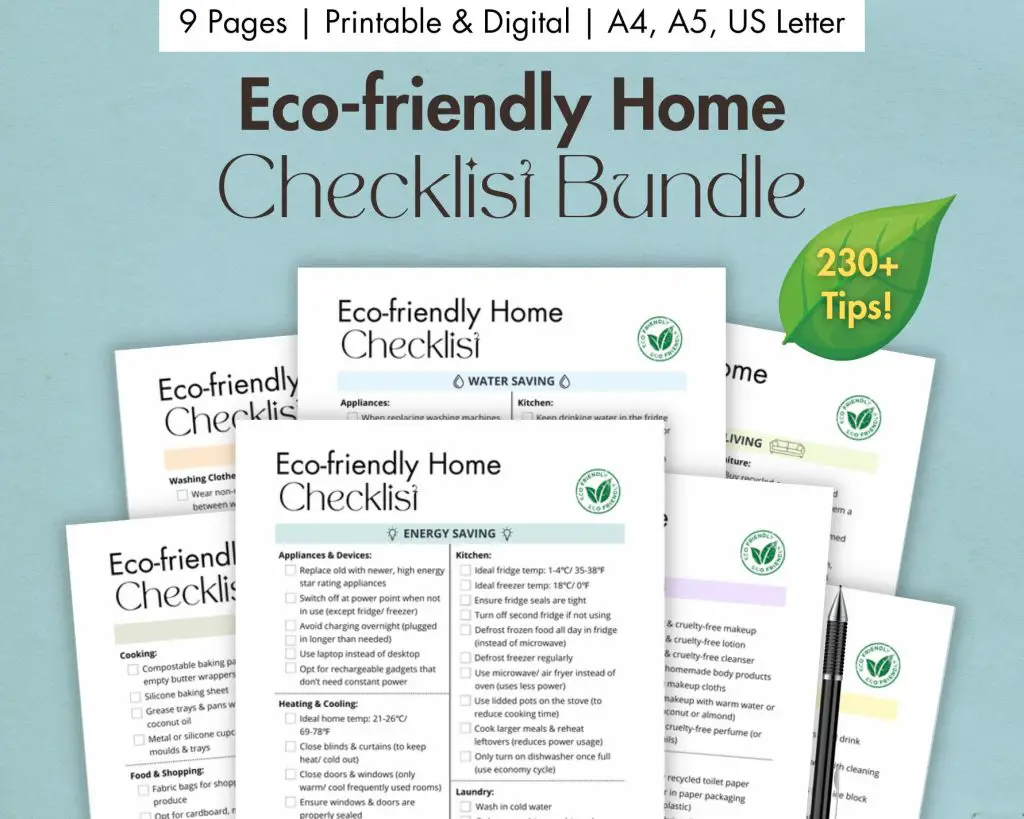 Eco-friendly Home Checklist Bundle (Printable & Digital)