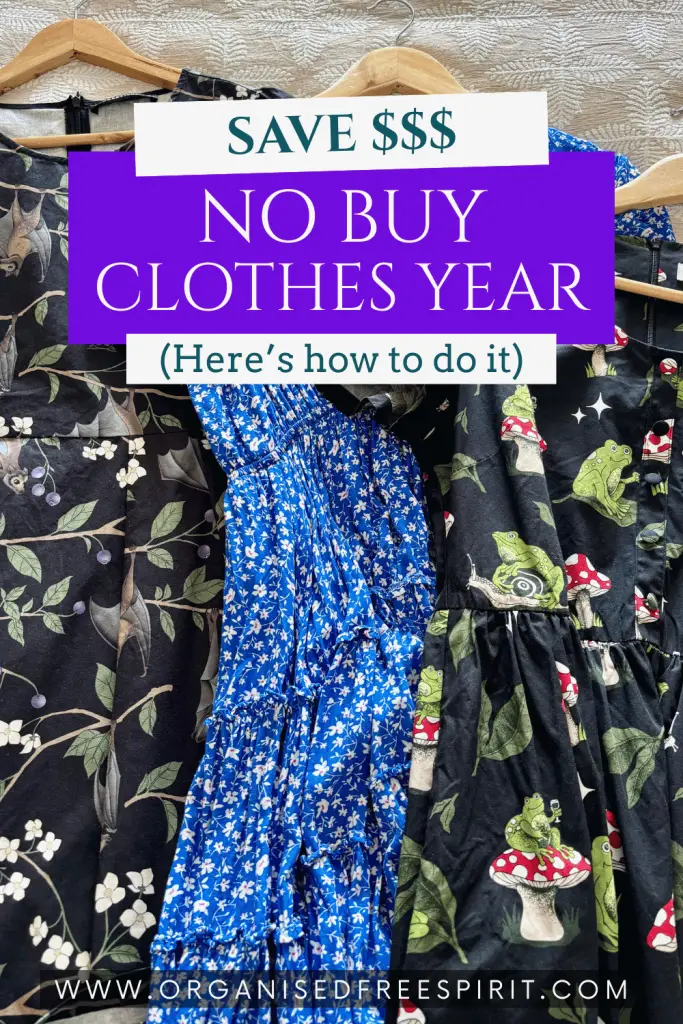 No Buy Clothes Year - PIN