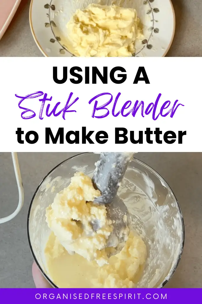 How to Make Butter with a Stick/Immersion Blender - PIN