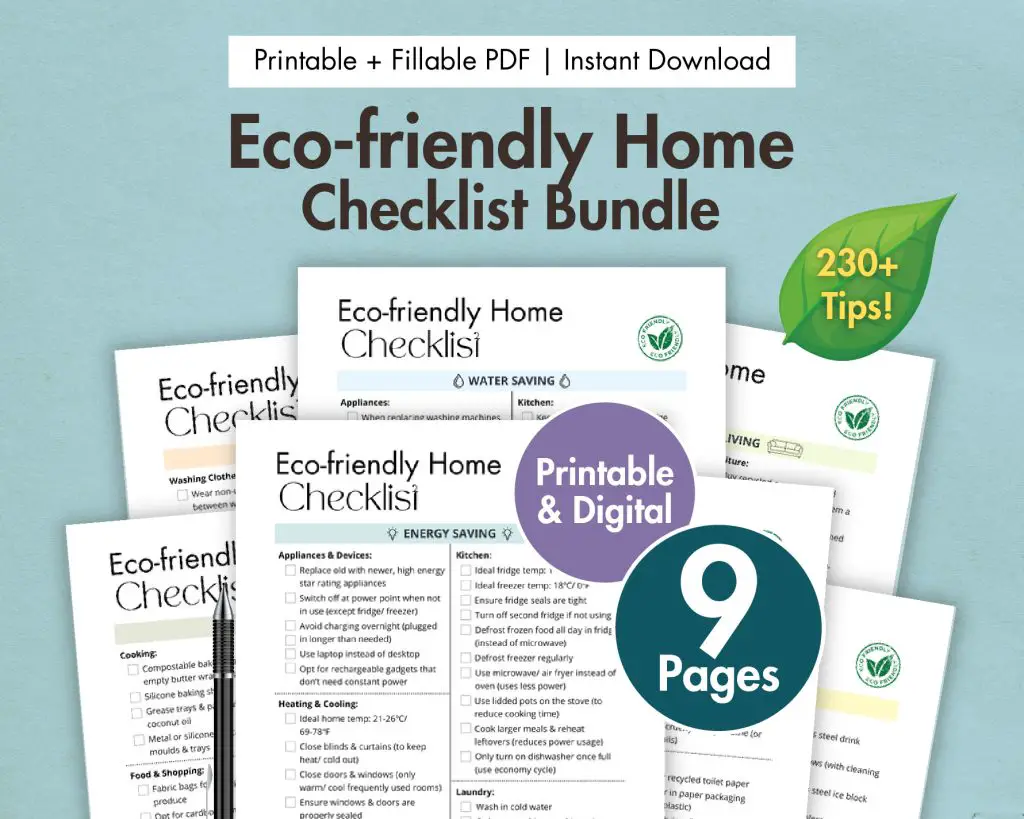 Eco-Friendly Home Checklist Bundle