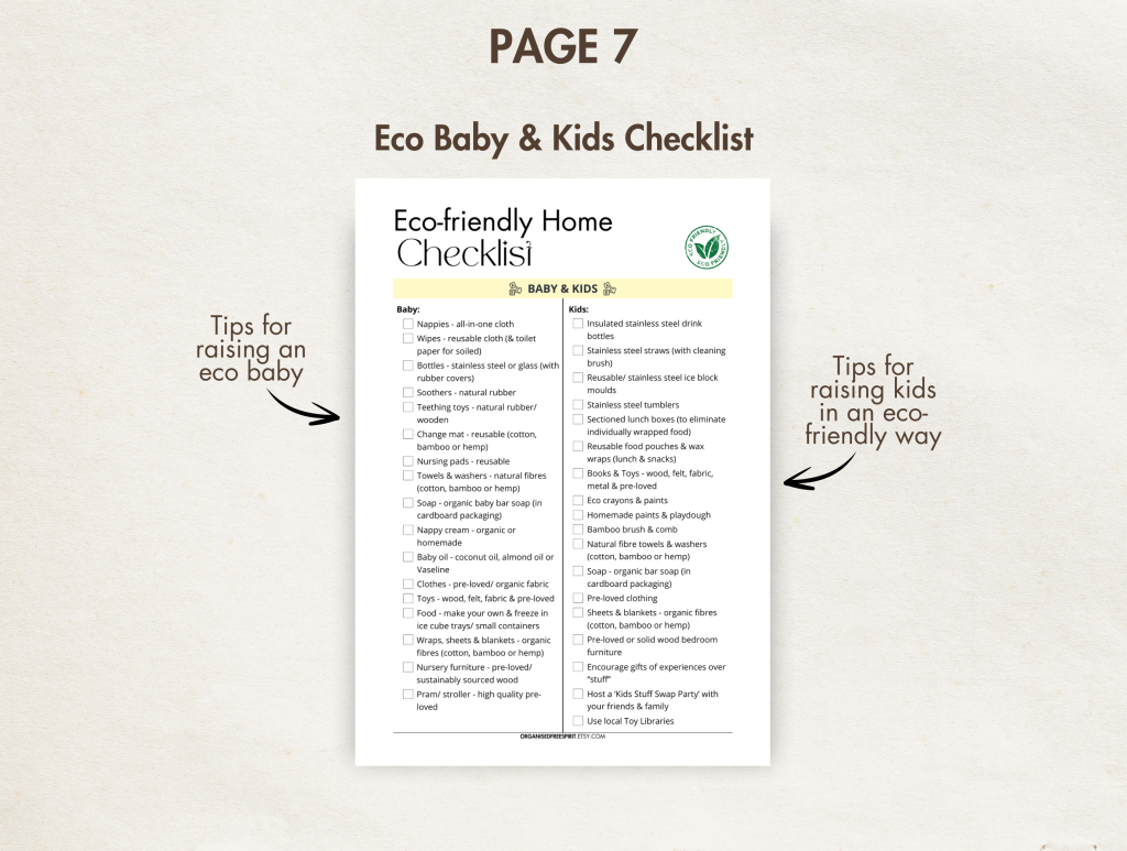 Eco-Friendly Home Checklist Bundle (Baby & Kids)