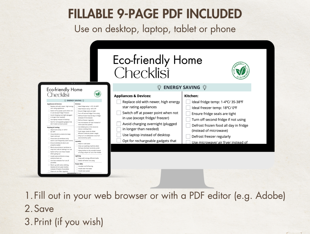 Eco-Friendly Home Checklist Bundle