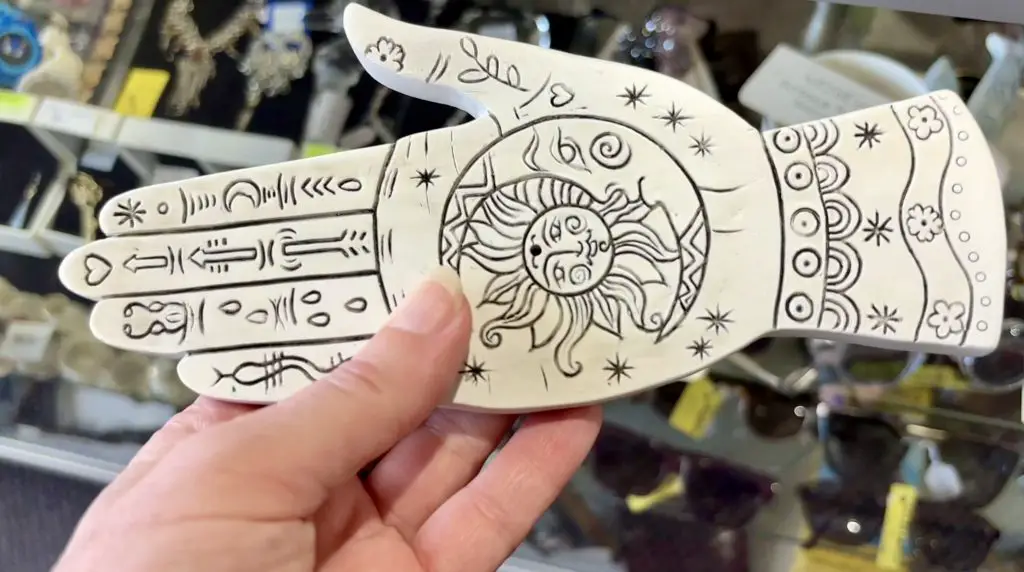 Op Shop Finds - Palm Incense Holder