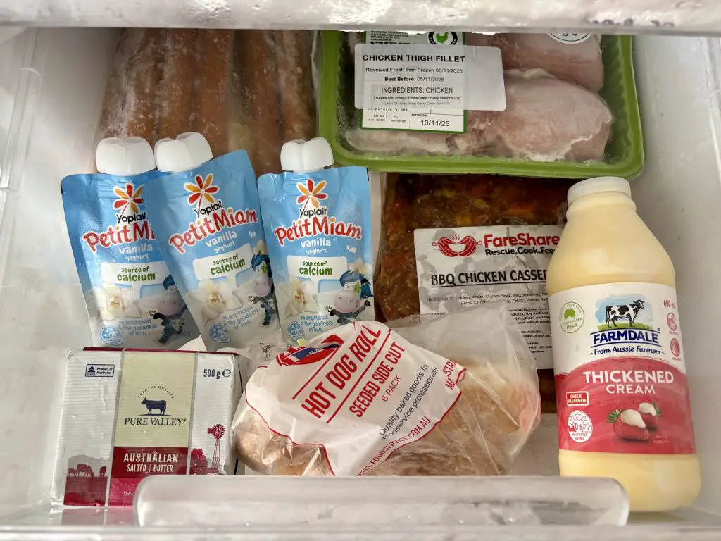 Freezer, Frozen Food, Dairy, Meat, Bread